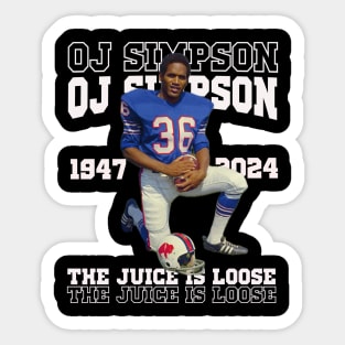 OJ SIMPSON MUGSHOOT T-SHIRT Sticker